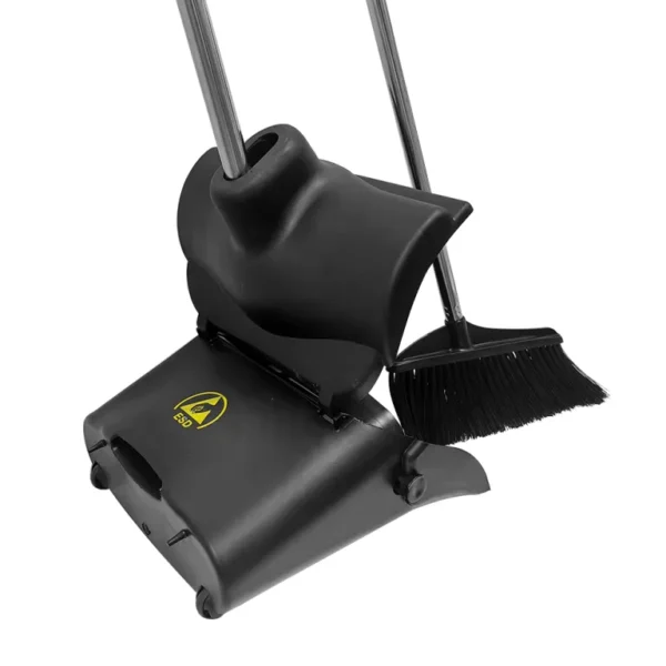 Juego de recogedor de escoba sin polvo antiestático ESD negro para sala blanca - Image 4