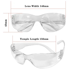 Gafas de seguridad de plástico transparente anti UV resistentes a los impactos Gafas de seguridad de protección ocular Otras herramientas ESD y de sala limpia