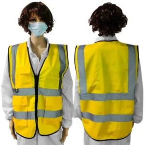 Chalecos de seguridad de alta visibilidad con destellos amarillos ALLESD con cintas reflectantes