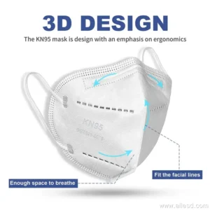 Mascarilla no tejida desechable de protección personal KN95 N95