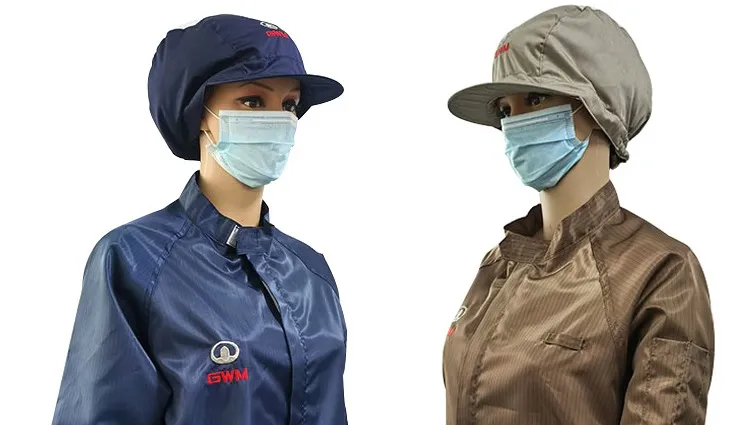 Overol antiestático ESD para taller a medida azul oscuro para ropa ESD para salas limpias - Image 7