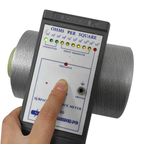 Hilo de coser conductor de fibra larga gris 150D/2 para telas/prendas ESD - Image 5