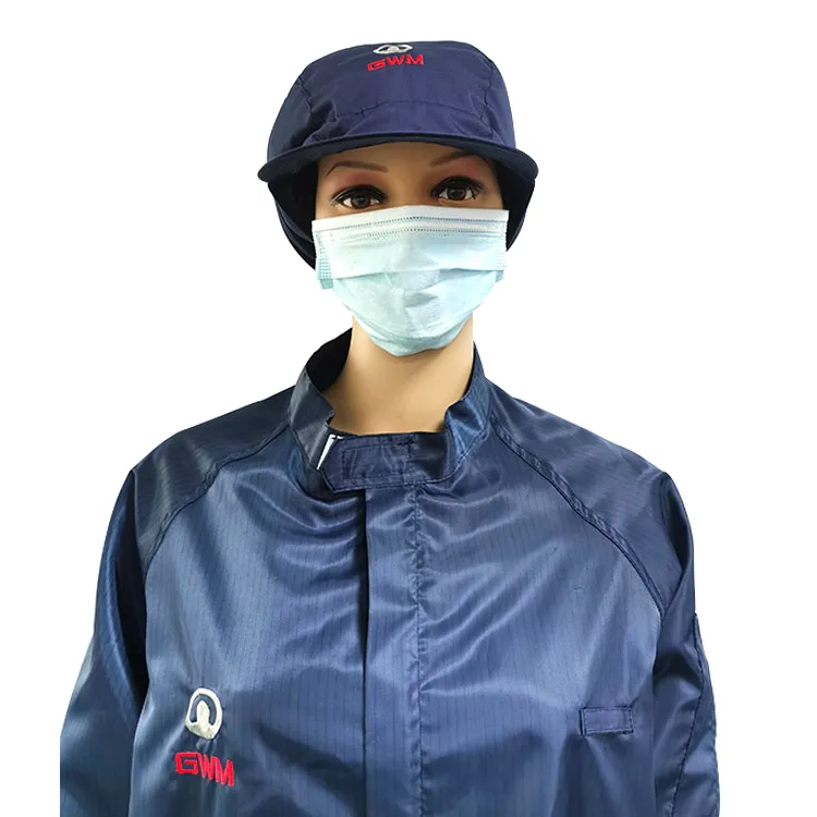 Overol antiestático ESD para taller a medida azul oscuro para ropa ESD para salas limpias - Image 6