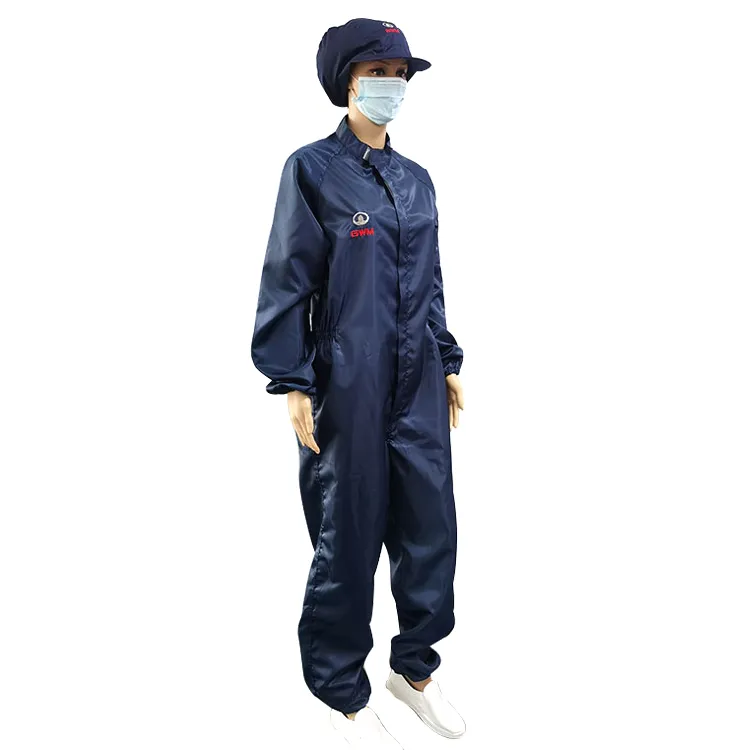 Overol antiestático ESD para taller a medida azul oscuro para ropa ESD para salas limpias - Image 4