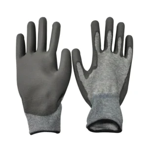Guantes laminados de PU Trabajo de seguridad ESD Antiestático PU Palm Fit Guantes para salas limpias ESD / Guantes para salas limpias