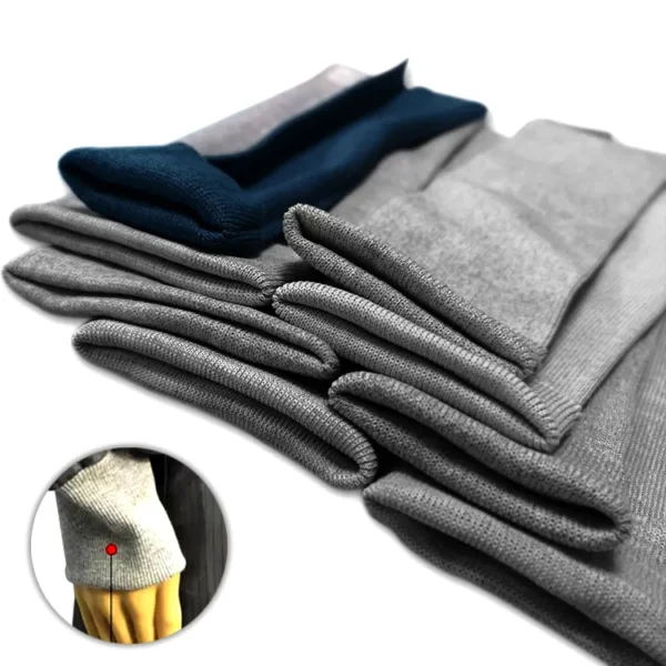 93% Poliéster 5% Spandex 2% Fibra de carbono Costilla de punto Tela antiestática ESD para puños ESD Ropa de sala limpia Tela de puño ESD
