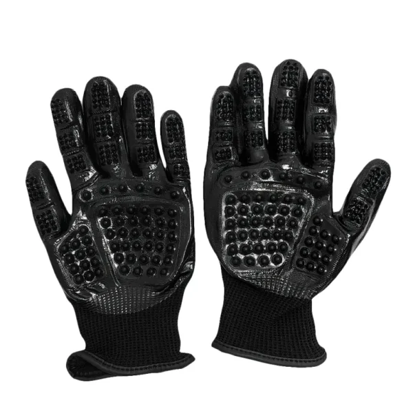 Guantes para el cuidado de mascotas, masaje, limpieza, peinado, removedor de pelo, guante de nitrilo para mascotas - Image 3