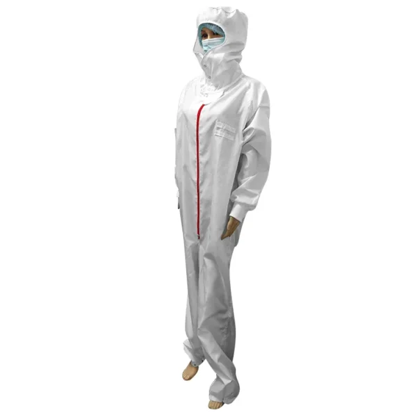 Overol de laboratorio de sala limpia de venta abierta de fábrica Ropa libre de polvo ESD con cinta mágica y puño elástico Ropa ESD - Image 3