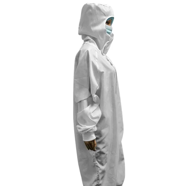 Overol de laboratorio de sala limpia de venta abierta de fábrica Ropa libre de polvo ESD con cinta mágica y puño elástico Ropa ESD - Image 4