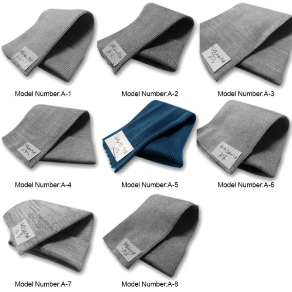 93% Poliéster 5% Spandex 2% Fibra de carbono Costilla de punto Tela antiestática ESD para puños ESD Ropa de sala limpia Tela de puño ESD - Image 3