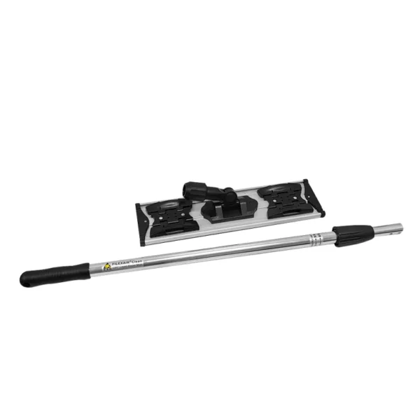 Trapeador plano de aluminio purificado sin polvo antiestático ESD industrial del paño de la fregona de la microfibra del recinto limpio - Image 6