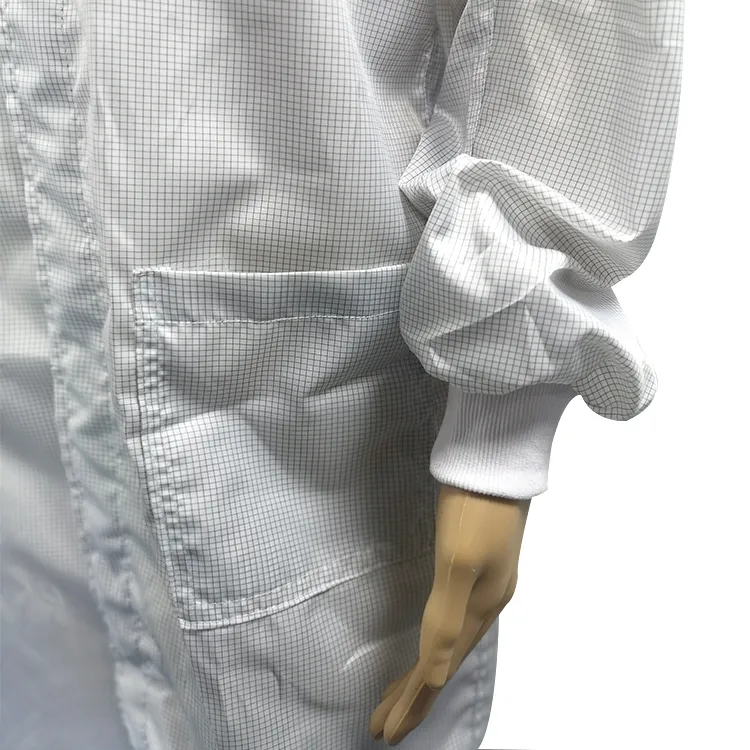 Bata de ropa ESD de rejilla antiestática multicolor para sala blanca de varios tamaños para bata de áreas EPA - Image 4