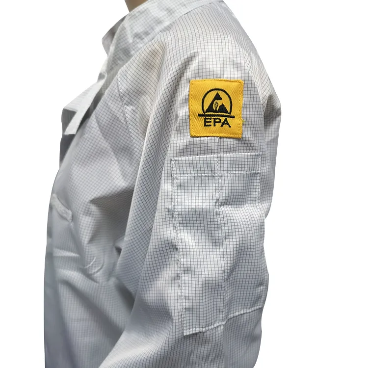 Bata de ropa ESD de rejilla antiestática multicolor para sala blanca de varios tamaños para bata de áreas EPA - Image 5