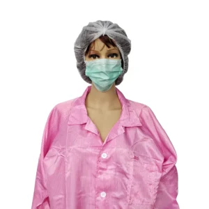 Overoles rosados ??para salas limpias Use una bata antiestática ESD con rayas de poliéster para bata de protección electrostática