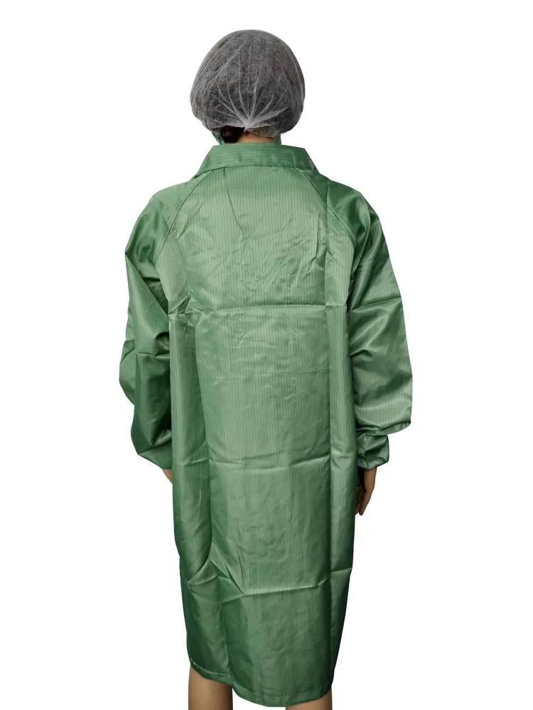 Ropa antiestática de poliéster de seguridad barata ESD para bata de laboratorio/sala limpia - Image 2