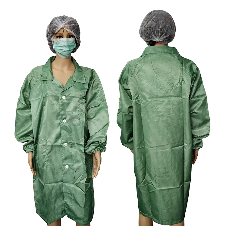 Ropa antiestática de poliéster de seguridad barata ESD para bata de laboratorio/sala limpia - Image 5