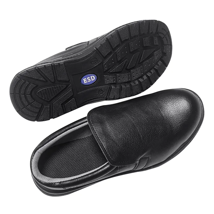 Material de cuero superior de excelente calidad PU Inyección de doble densidad ESD Mam Zapato de mujer con punta de acero Zapatos de seguridad ESD - Image 5