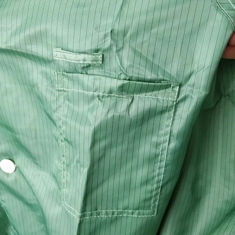 Ropa antiestática de poliéster de seguridad barata ESD para bata de laboratorio/sala limpia - Image 6