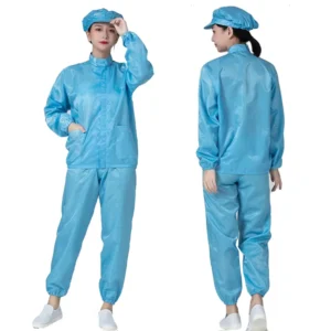 Overol antiestático ESD lavable sin polvo para laboratorio de sala limpia Overol de traje de trabajo dividido