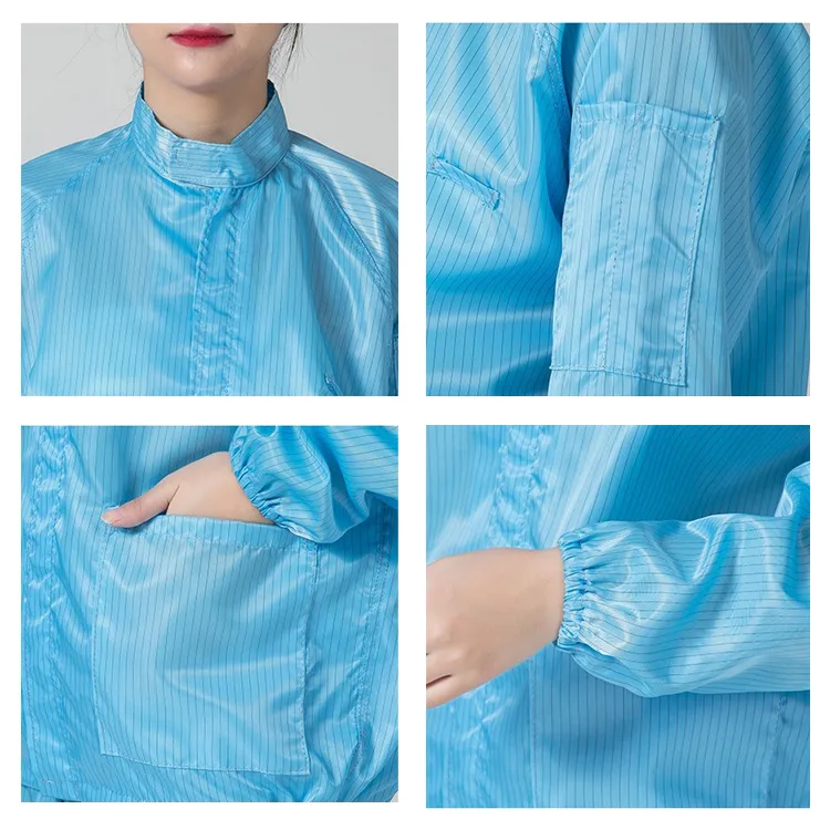 Overol antiestático ESD lavable sin polvo para laboratorio de sala limpia Overol de traje de trabajo dividido - Image 6