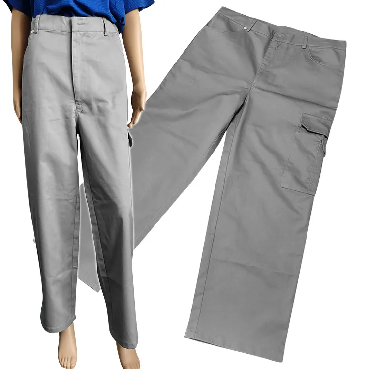 67% poliéster 31% algodón + 2% fibra de carbono lavable suave ESD pantalones antiestáticos para uso industrial sin agrupar - Image 2