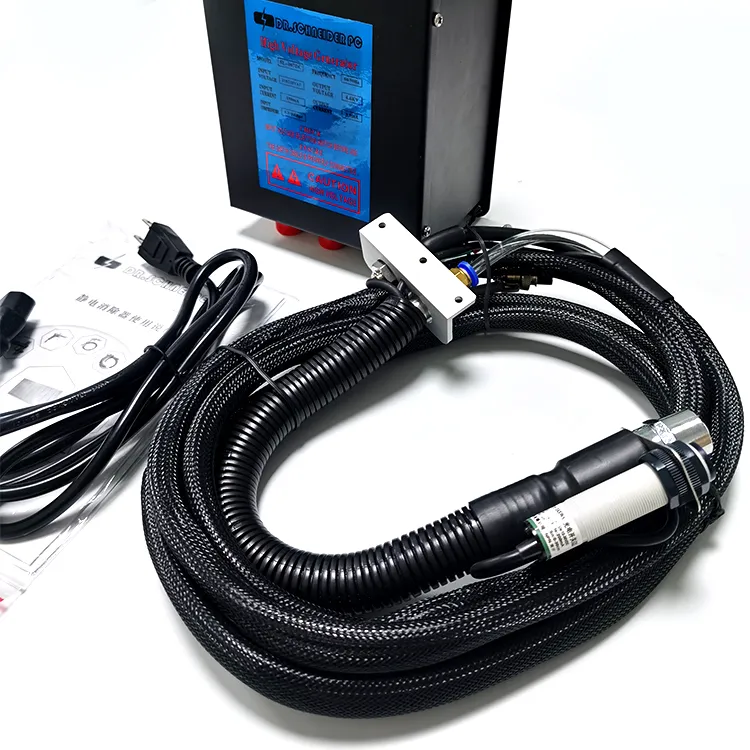 Pistola de boquilla de ducha de aire de tipo grande de tubo largo para eliminar el polvo en espacios estrechos Boquilla de aire ionizante