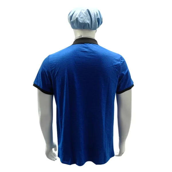 Hombres& Polo antiestático antiestático ESD de la raya unisex de la ropa de la seguridad de la ropa del ESD de las mujeres - Image 5