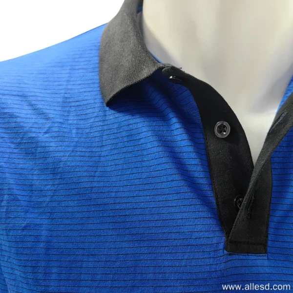 Hombres& Polo antiestático antiestático ESD de la raya unisex de la ropa de la seguridad de la ropa del ESD de las mujeres - Image 3