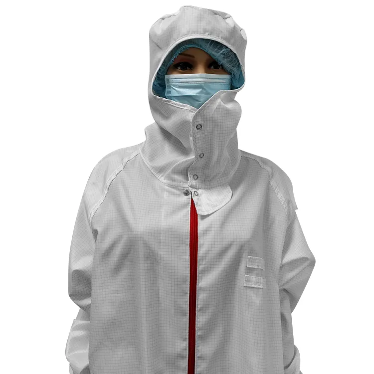 Overol de trabajo de seguridad antiestático con abrigos ESD de alta calidad para overol de protección para salas limpias