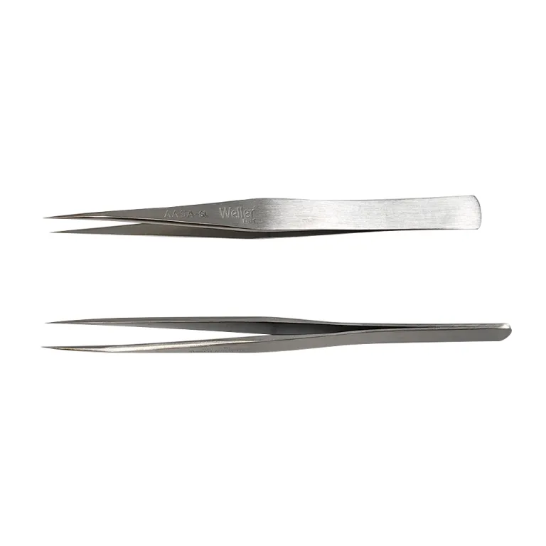 Pinzas Weller Erem Aasa de 125 mm con extremo recto puntiagudo Pinzas de acero inoxidable resistentes al ácido diamagnético de 0,4 mm - Image 5