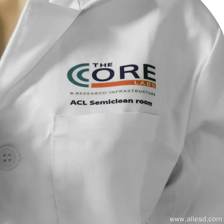 Bata de trabajo para la industria alimentaria, sin pelusa, 65% poliéster + 35% algodón - Image 3