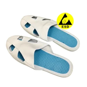 Zapato industrial superior antiestático del PVC Sole+PU de los agujeros de los zapatos de trabajo blancos del ESD 4